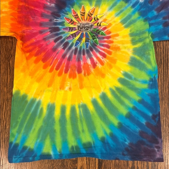 Vintage Y2K Hand Dyed Crayola Tie Dye T-Shirt - Picture 4 of 5